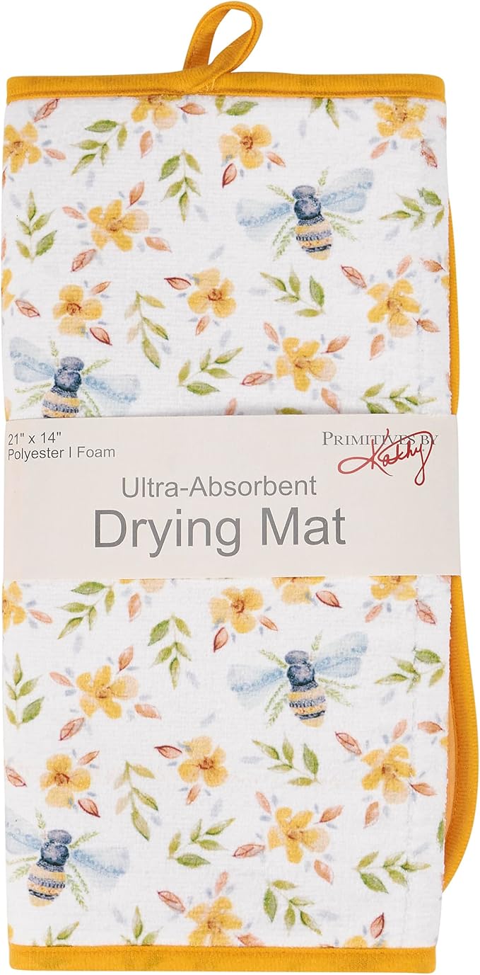 Primitives by Kathy Decorative Kitchen Drying Mat, Full Color Design,