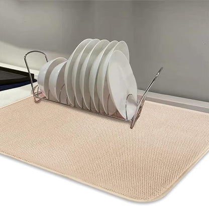 Dish Drying Mats for Kitchen Counter, 2 Pack Dish Drying Pads Dish Rack Mat