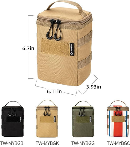 Lantern Storage Bag, Tactical Camping Storage Bag, Black