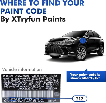 8X5 Nightfall Touch Up Paint for Lexus, DIY Car Paint Scratch Repair Kit, Automotive Paints, Quick & Easy Fix Scratch Repair for RX/ES/GX/LS/LC/LX