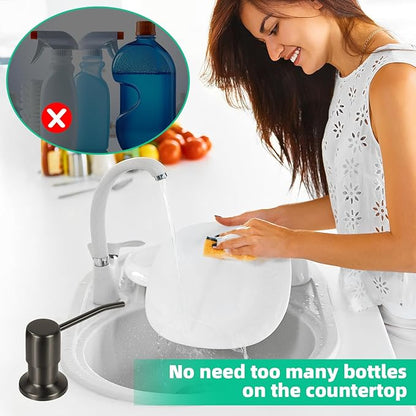 Soap Dispenser for Kitchen Sink, Built in Sink Soap Dispenser, Countertop Soap