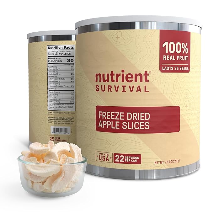 Freeze-Dried Apples ??Premium Sliced | #10 Can | 25-Year Shelf Life | Clean Emergency Food Storage