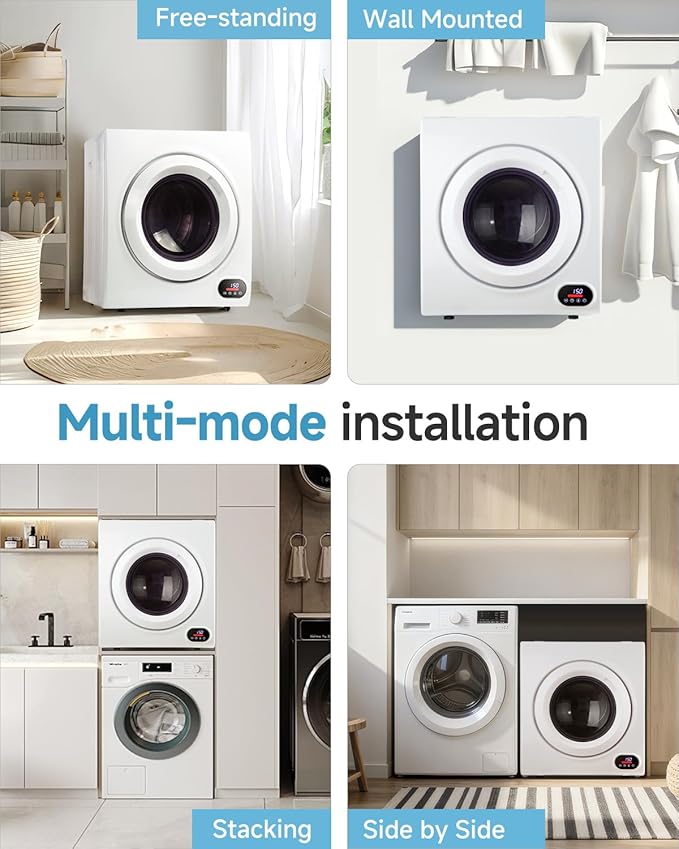 3.5 Cu.Ft Portable Clothes Dryer - 1500W Clothes Dryer