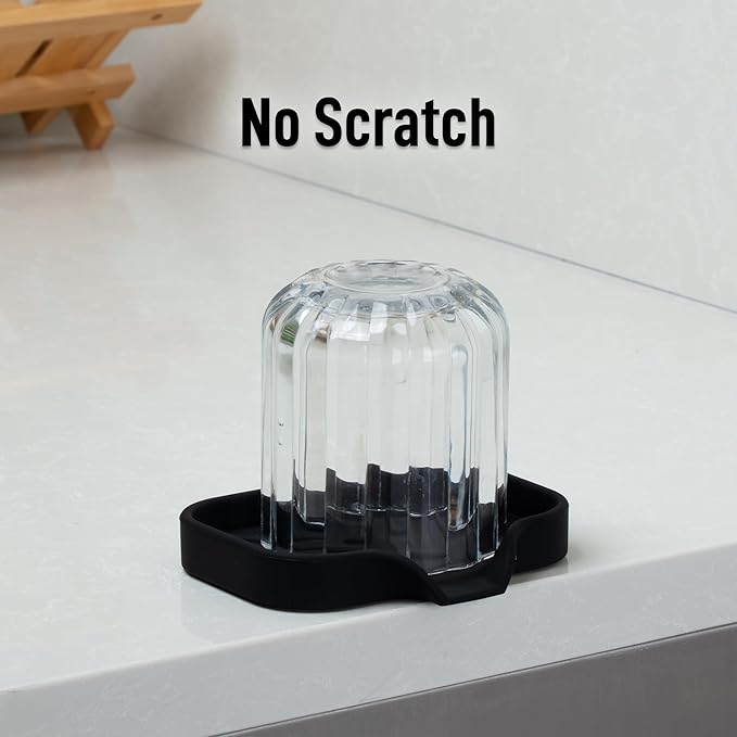 Zulay Kitchen Small Silicone Sponge Holder – Space-Saving Sink Organizer Tray