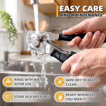 Manual Can Opener, Easy-Grip Hand Crank Can Opener