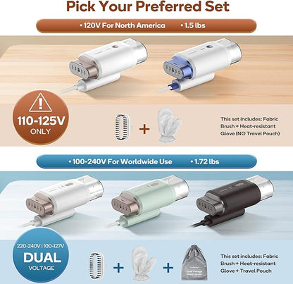 Newbealer Steamer for Clothes, 1200W Travel Steamer
