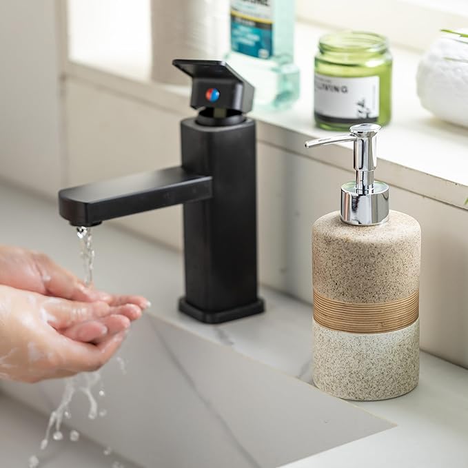 Ceramic Dish Soap Dispenser Set