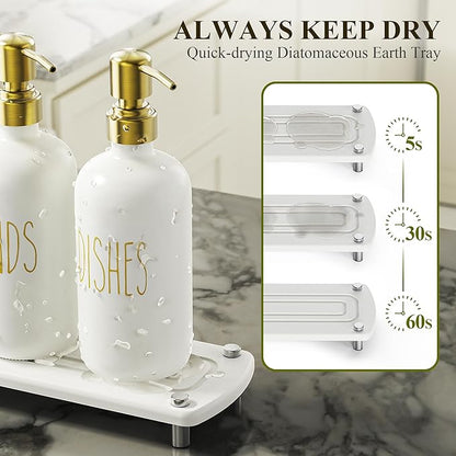 Cisily Kitchen Soap Dispenser Set Comes