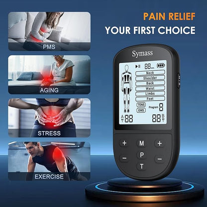 TENS Unit Muscle Stimulator, EMS Massager Machine, Dual Channel Electronic