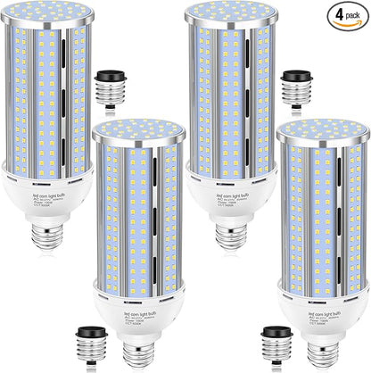 XYCN 4 Pack 100W Corn LED Light Bulb Fanless, 5000K Daylight E26/E39 Large