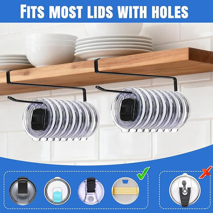 1 Pack Tumbler Lid Organizer, Versatile Cup & Water Bottle Lid Holder, Upgraded