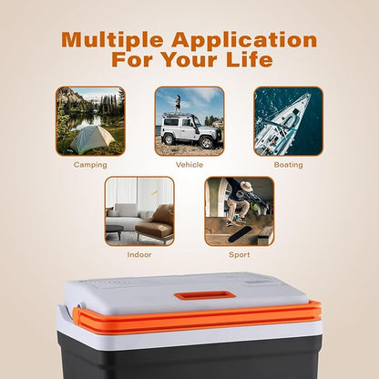 Upgrade 27 Quart Electric Car Cooler and Warmer