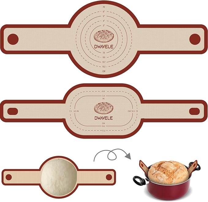 Silicone Bread Sling for Dutch Oven, Non-Stick & Easy to Clean Bread Baking Mat