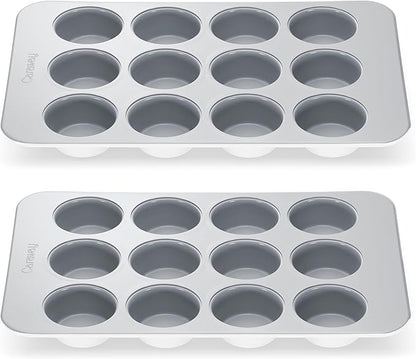 Caraway Non-Stick Ceramic 12-Cup Muffin Pan Duo