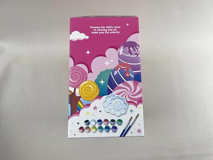 DIY Painting Unicorn Kit Arts and Crafts Set for Kids or Girls Decorate and Drawing 3D Toys for Children Gift(6 Unicorns)