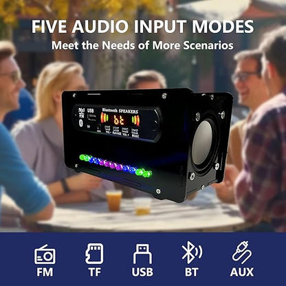 YYSOLDER Speaker Soldering Practice Kit Raaadio AUX Player Level Indicator Dual Channel Electronic Project kit DIY Electronic kit