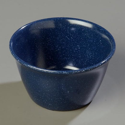 Carlisle FoodService Products Dallas Ware Reusable Plastic Bowl Bouillon Cup Bowl for Home and Restaurant, Melamine, 8 Ounces, Café Blue, (Pack of 24)