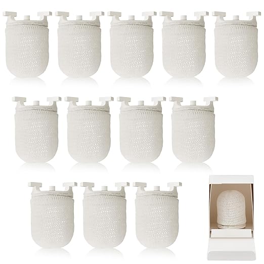 12 Pcs Gas Lamp Mantles Preformed Gaslight Pre Formed Gas Light Mantel for Outdoor Indoor Lantern Mantles, White