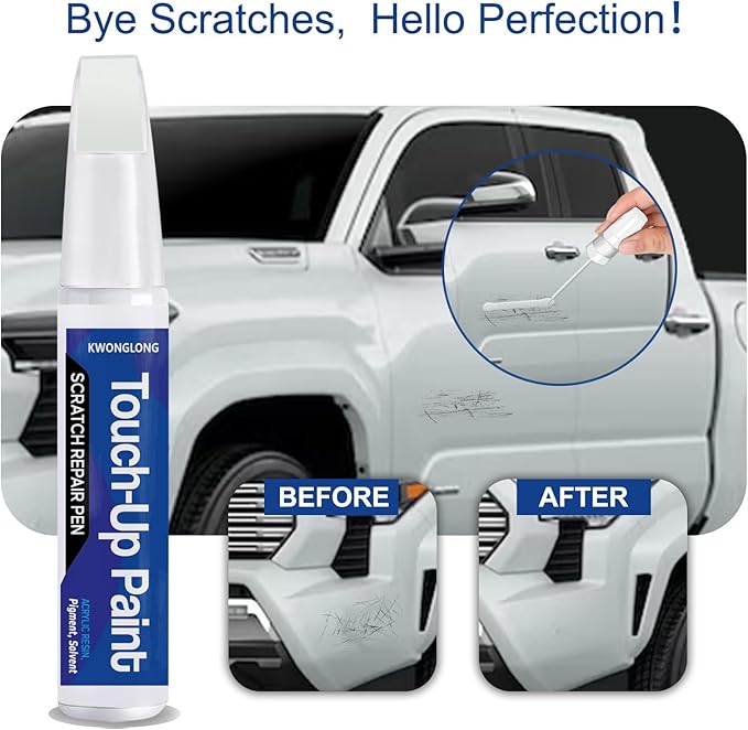 Silver Sky Metallic 1D6 Touchup Paint Compatible with Toyota, 2-in-1 Scratch Repair Pen Exact Color Match, Car Scratch Repair Pen