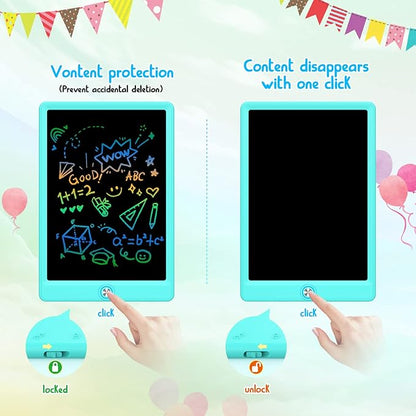 LCD Writing Tablet Doodle Board,12.5 inch Colorful Drawing Pad,Electronic Drawing Tablet, Drawing Pads,Travel Gifts for Kids Ages 3 4 5 6 7 8 Year Old Girls Boys (Blue)