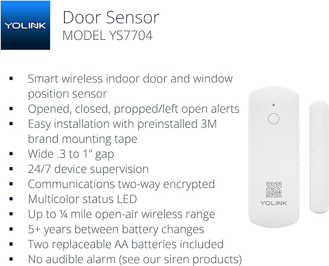 YoLink LoRa Smart Door Sensor Starter Kit: SpeakerHub Audio Hub & Door Sensor