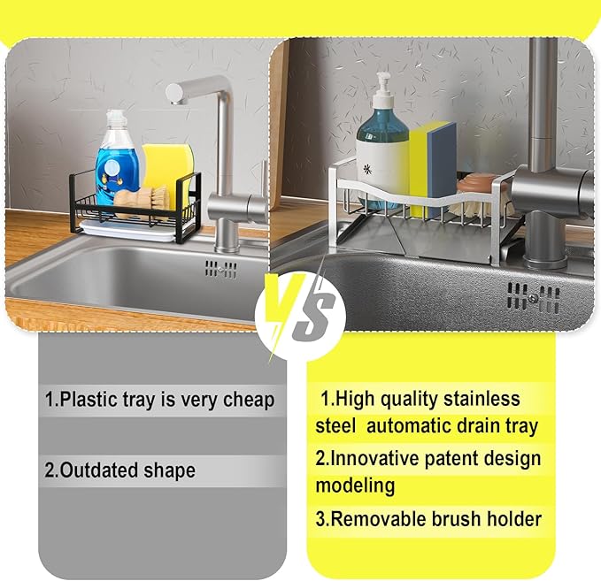 Maifan Kitchen Sink Caddy Organizer Sponge Holder