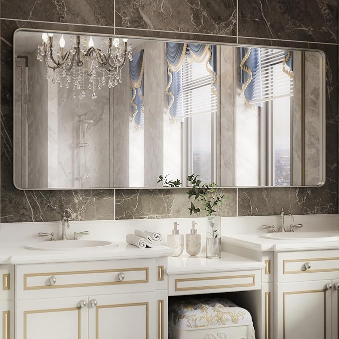 ISKM Large Bathroom Vanity Mirror, 72 x 32 Inch Mirror