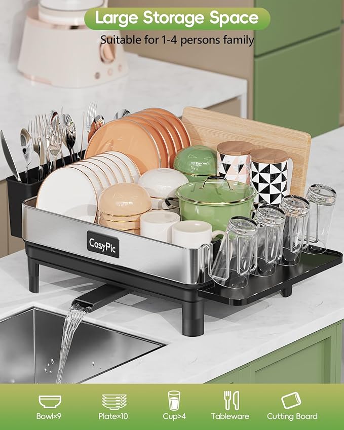 Dish Racks, Thicker Premium 304 Stainless Steel Dish Drying Rack