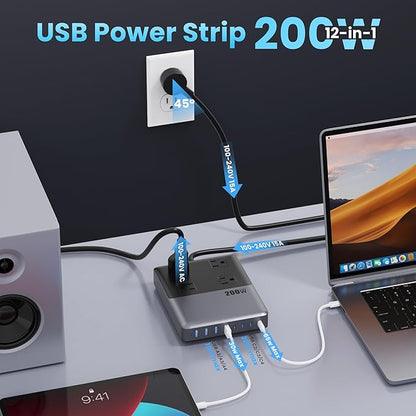 12-in-1 Charging Station USB C Power Strip