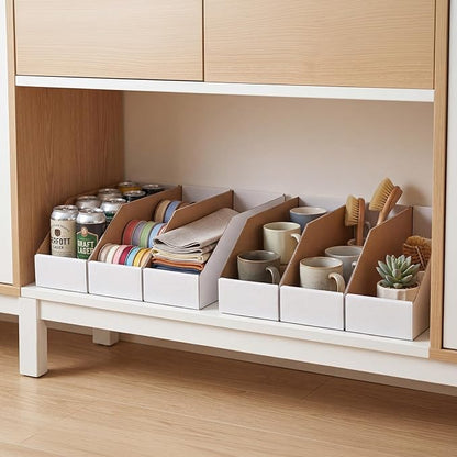 EXYGLO Cardboard Storage Bins 50 Pack, Corrugated Organizer Bins