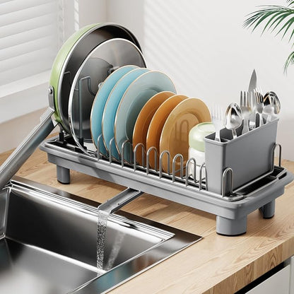 Laveshop Small Dish Drying Rack, Compact Dish Drainer