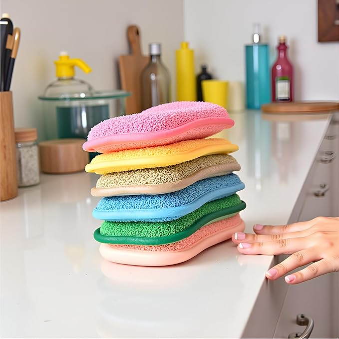 Multipurpose Kitchen Scrub Sponges, Heavy Duty Cleaning Non-Scratch Scrub Sponge