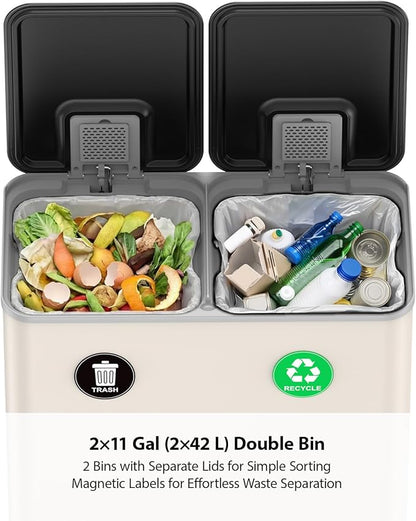 Lovewind Dual Trash and Recycling Bins