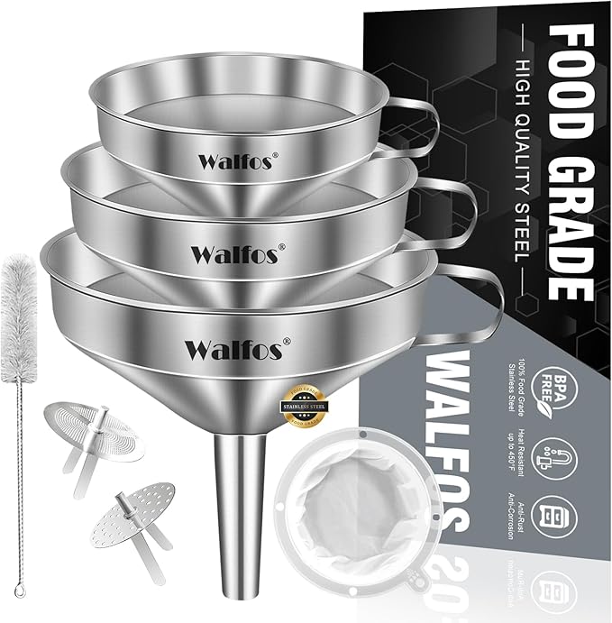 Walfos 3Pcs Kitchen Funnel