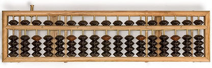 Yellow Mountain Imports Vintage Style Wooden Abacus - 13.9 Inches (35.3 Centimeters) - Professional 17 Column Soroban Calculator with Reset Button - Made