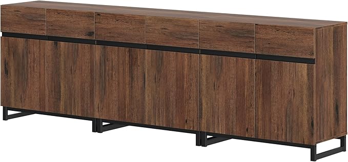 Wampat Modern TV Stand for 100 inch TVs, 3 in 1 Entertainment Center Console
