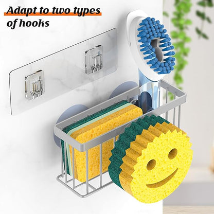 MURLONG Sponge Holder Smiley Face, Sink Caddy, Kitchen Organizer