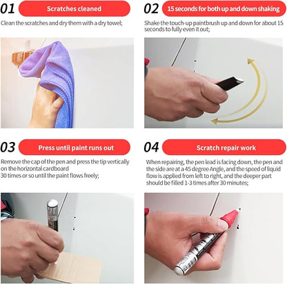 Carhoo B12 Crystal Silver Touch Up Paint Suitable For BMW, Genuine Custom Color Absoulutely Without Color Differences (16ml)