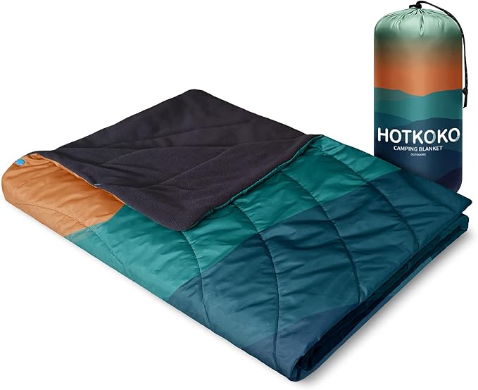 Waterproof Stadium Blanket, Fleece Camping Blanket Wearable Soft Warm Camp Blanket for Outdoor Camping, Picnic, Stadium, Sports, Beach, Car