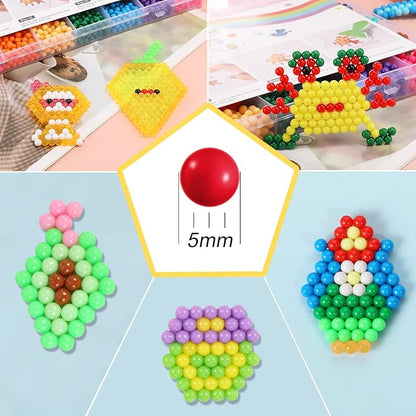 Non-Iron Fuse Beads Kit 3220 Pcs Beads in 32 Colors Unlimited Creativity Starter Kit