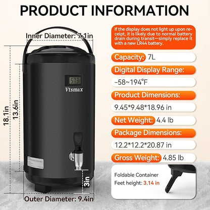Commercial Insulated Beverage Dispenser