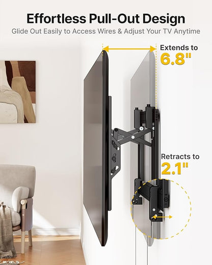 monTEK Heavy Duty Tilting TV Wall Mount Barckt
