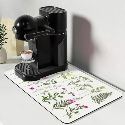 Bloss Kitchen Mat, Coffee Mat 12"x19", Coffee Bar/Maker Mat, Kitchen Counter