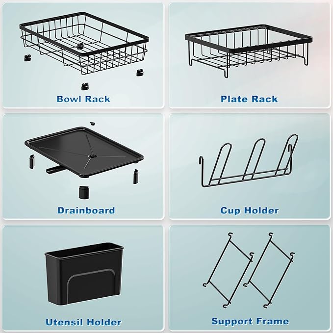 GAOKASE Dish Drying Rack, Stainless Steel-Dish Rack, Dish Racks