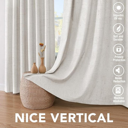 H.VERSAILTEX Ivory Blackout Curtains