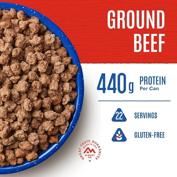 Mountain House Ground Beef #10 Can | Freeze Dried Survival & Emergency Food | Gluten-Free | 22 Servings