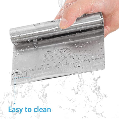 Pro Dough Pastry Scraper/Cutter/Chopper Stainless Steel Mirror Polished