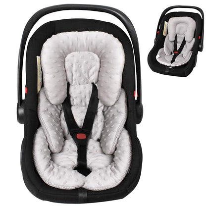 Infant Carseat Insert, 2-in-1 Reversible Baby Car Seat Cushion for Newborn Toddler Head & Body Support Car Seat Pad for Carseats, Strollers, Swings, Bouncers