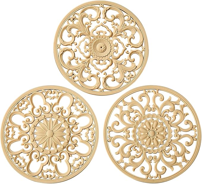 Extra Thick Silicone Trivet Mat for Hot Dishes, Hot Pots and Pans, Pot Holder, Hot Pad to Portect Your Table and Countertop, Kitchen Decor and Accessories,Beige,Set of 3