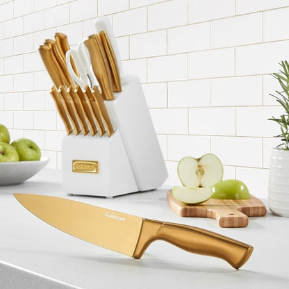 Cuisinart Professional Block Knife Set, Lightweight, Stainless Steel, Durable &